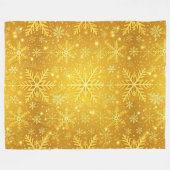 Gouden Sneeuw Fleece Deken (Voorkant (Horizontaal))