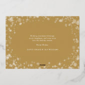 Gouden Sneeuw Folie Feestdagenkaart (Achterkant)