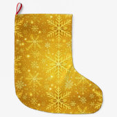 Gouden Sneeuw Grote Kerstsok (Voorkant)