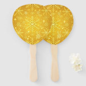 Gouden Sneeuw Handwaaier (Voorkant en achterkant)