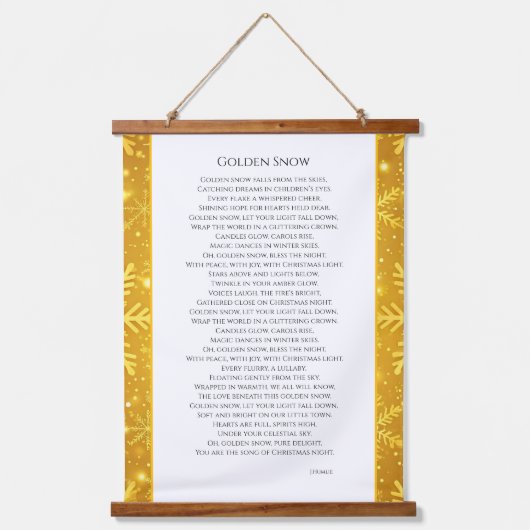 Gouden Sneeuw Hangend Wandkleed (Voorkant)