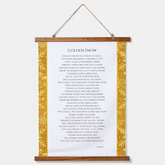 Gouden Sneeuw Hangend Wandkleed (Voorkant)
