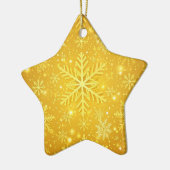 Gouden Sneeuw Keramisch Ornament (Links)