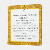 Gouden Sneeuw Keramisch Ornament (Links)