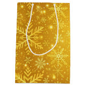 Gouden Sneeuw Medium Cadeauzakje (Achterkant)