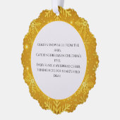 Gouden Sneeuw Ornament Kaart (Links)