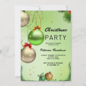 Gouden Sneeuw Pine Groene Kerstmis Kaart (Voorkant)