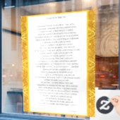 Gouden Sneeuw Raamsticker (Cafe Raam)