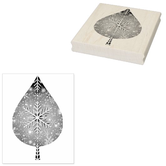 Gouden Sneeuw Rubberstempel (Gestempeld)