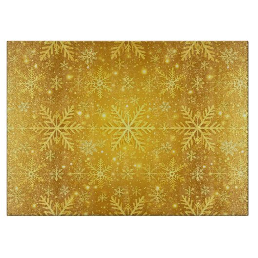 Gouden Sneeuw Snijplank (Voorkant)