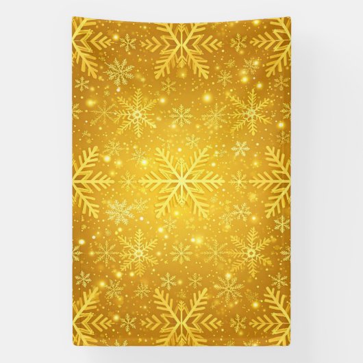 Gouden Sneeuw Spandoek (Verticaal)