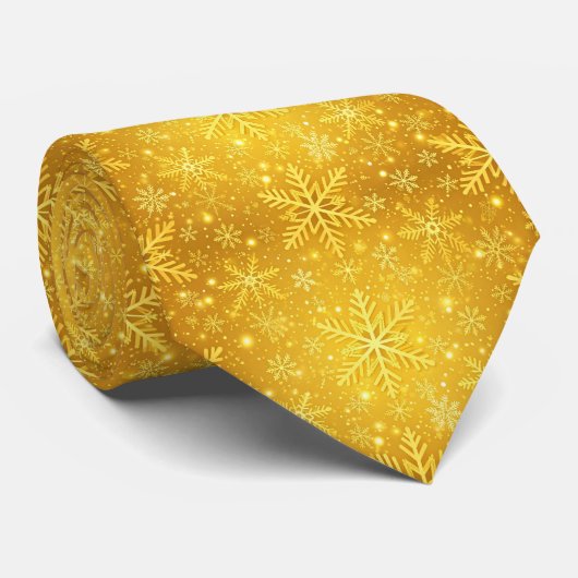 Gouden Sneeuw Stropdas (Opgerold)