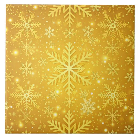 Gouden Sneeuw Tegeltje (Voorkant)