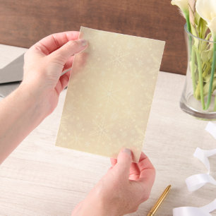 Gouden Sneeuw Vellum Uitnodigingen