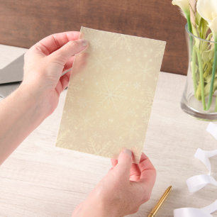 Gouden Sneeuw Vellum Uitnodigingen