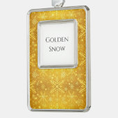 Gouden Sneeuw Verzilverd Omlijst Ornament (Links)