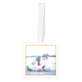 Gouden sneeuwvlok 2 foto Kerstvakantie Decoratie (Voorkant)