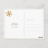 Gouden sneeuwvlok 3 foto collage vakantie briefkaart (Achterkant)