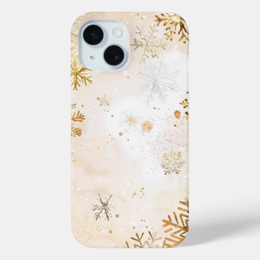 Gouden Sneeuwvlok Bliss Telefoon Case (Achterkant)