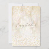 Gouden sneeuwvlok corporate kerstfeest Invitati Kaart (Achterkant)