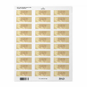 Gouden sneeuwvlok elegante winter etiket (Full Sheet)