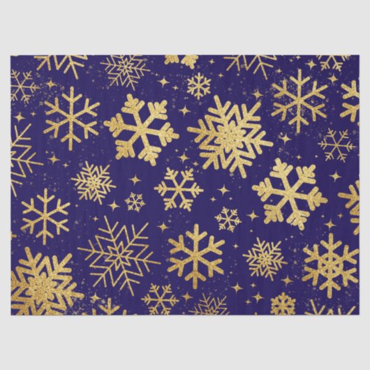 Gouden Sneeuwvlok Elegantie – Tissuepapier (Voorkant)