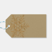 Gouden Sneeuwvlok Faux Glitter Bling Cadeaulabel (Achterkant Horizontaal)