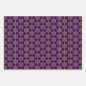 Gouden sneeuwvlok – Glitter Effect Inpakpapier Vel (Voorkant 3)