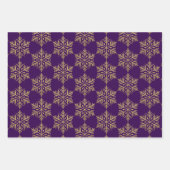 Gouden sneeuwvlok – Glitter Effect Inpakpapier Vel (Voorkant)