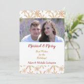 Gouden Sneeuwvlok Kerst Foto Sjabloon (Staand voorkant)