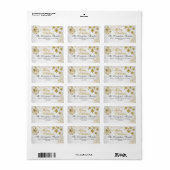 Gouden Sneeuwvlok Kerstmis Adreslabels Etiket (Full Sheet)