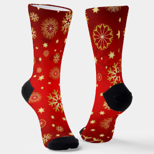 Gouden Sneeuwvlok Kerstsokken Sokken