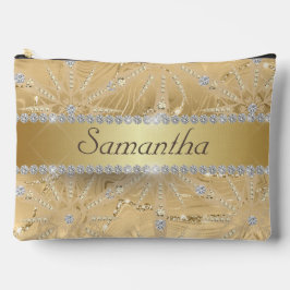 Gouden sneeuwvlok met Sparkle Diamond Custom Name Etui