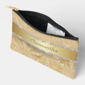 Gouden sneeuwvlok met Sparkle Diamond Custom Name Etui (Open)