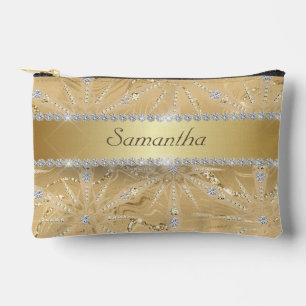 Gouden sneeuwvlok met Sparkle Diamond Custom Name Etui