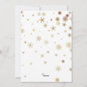 Gouden sneeuwvlok op witte achtergrond Kerstmis Fo Feestdagenkaart (Achterkant)