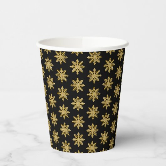 Gouden Sneeuwvlok Papier Cup Papieren Bekers (Links)