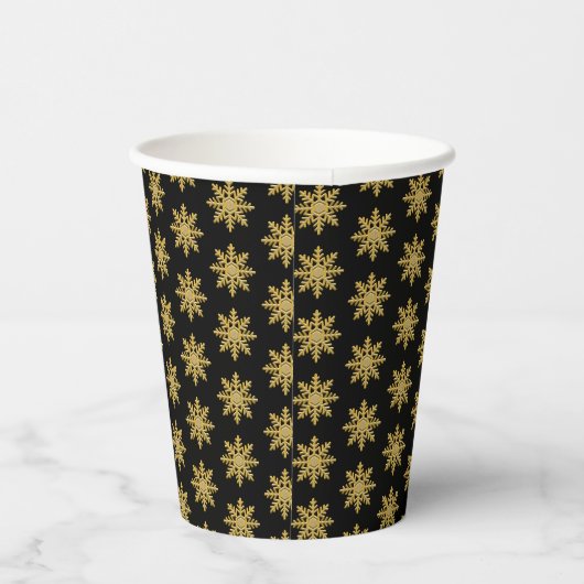 Gouden Sneeuwvlok Papier Cup Papieren Bekers (Rechts)