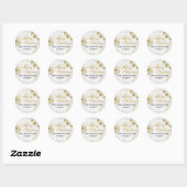 Gouden Sneeuwvlok Prettig Kerstfeest Sticker (Vel)