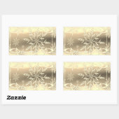 Gouden sneeuwvlok sticker (Vel)