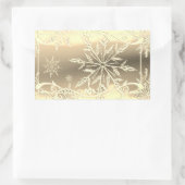 Gouden sneeuwvlok sticker (Tas)