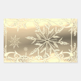 Gouden sneeuwvlok sticker
