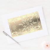 Gouden sneeuwvlok sticker (Envelop)