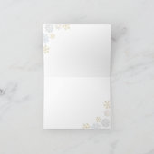 Gouden Sneeuwvlok Winter Bedankt Card (Binnen)
