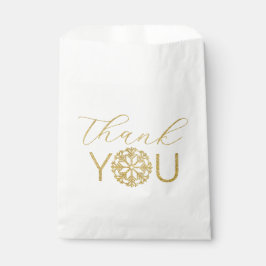 Gouden Sneeuwvlok Winter Bedankt Favoriete Tassen Bedankzakje