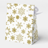 Gouden Sneeuwvlok Witte Winter Bakkerij Stijl Bedankdoosjes (Achterkant)