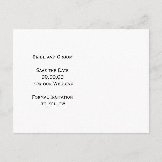 Gouden sneeuwvlok zwart winter bruiloft Save the D Aankondigingskaart (Achterkant)