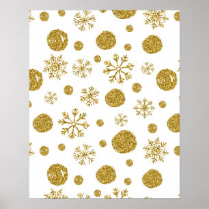 Gouden Sneeuwvlokken 1 Poster