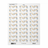 Gouden Sneeuwvlokken Adreslabels Etiket (Full Sheet)