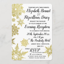 Gouden Sneeuwvlokken Avonduitnodiging